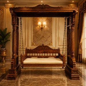 Grand Royal Hand-Carved Wooden Swing {Jhoola}