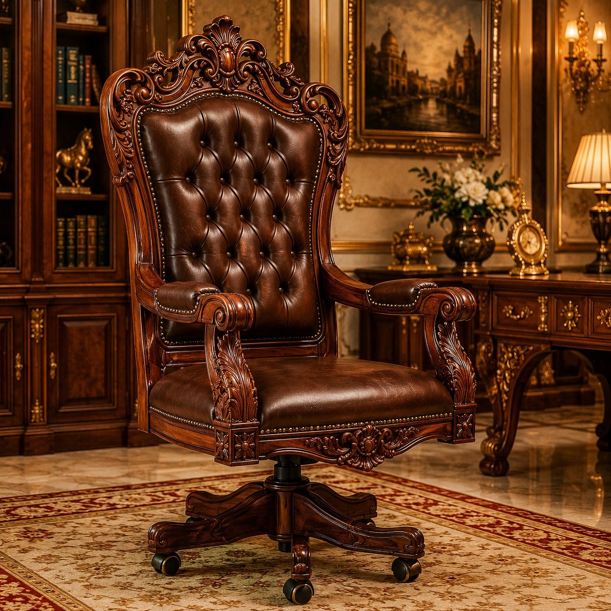 Royal Wooden Executive Chair – Luxury Office Chair