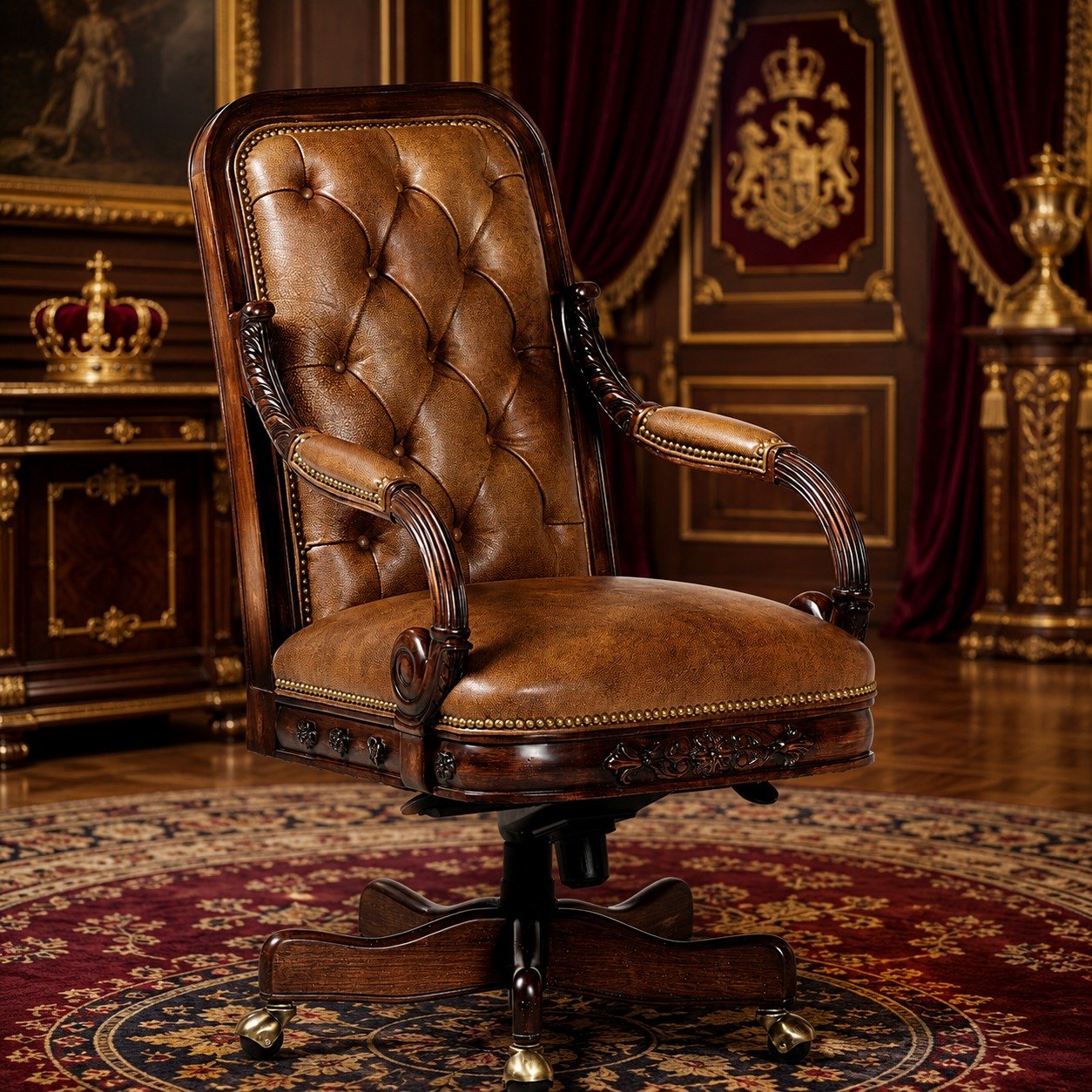 Royal Brown Leather Executive Chair