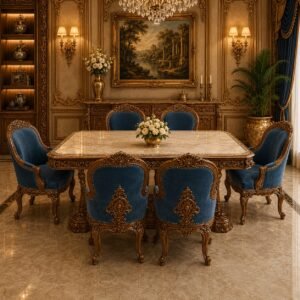 Royal Blue & Gold Luxury Table Set