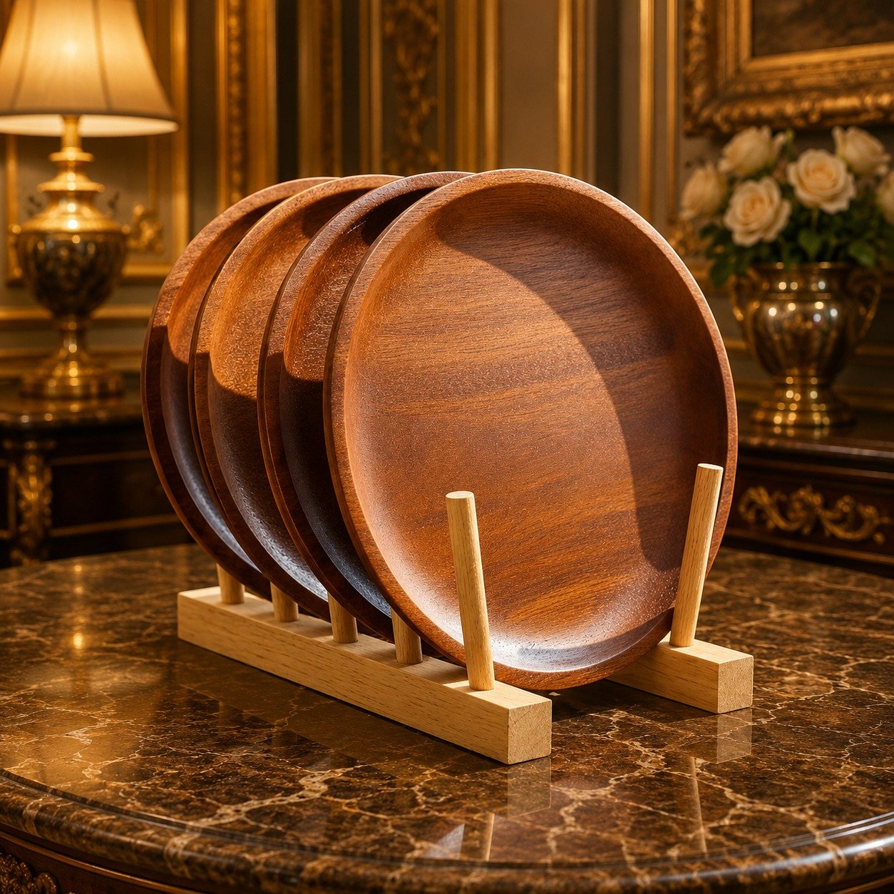 Wooden Plate Set