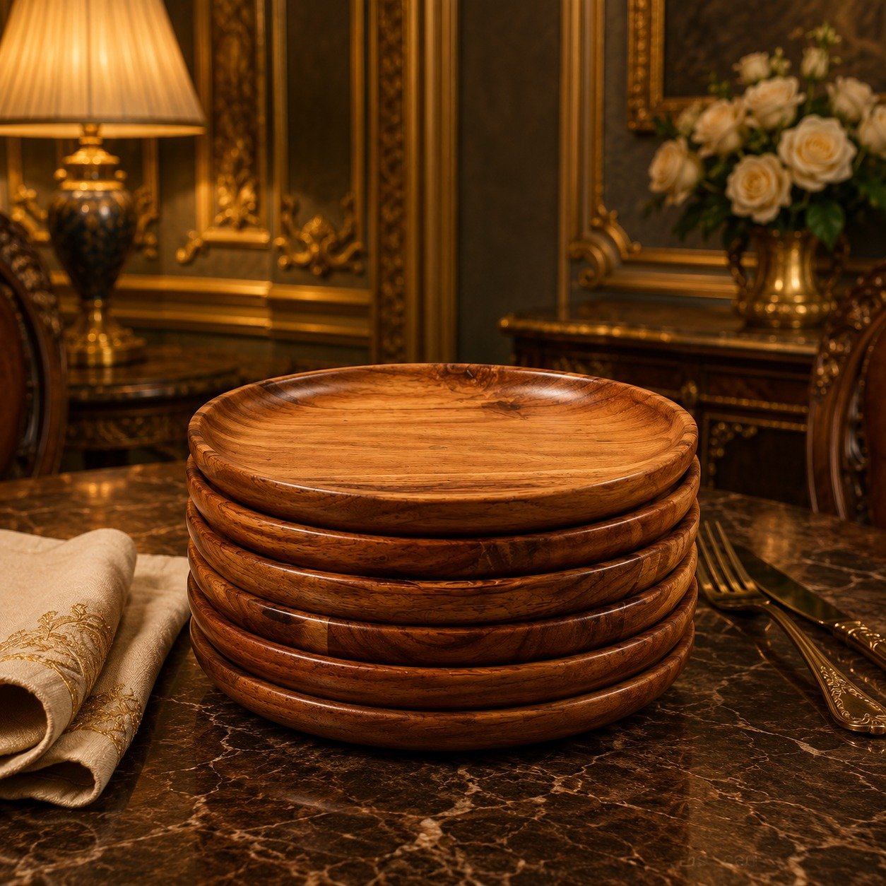 Natural Wood Grain Serving Plate