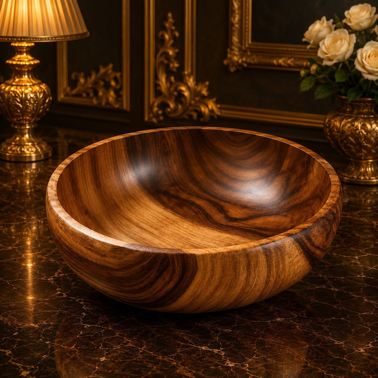 Natural Wood Grain Serving Bowl