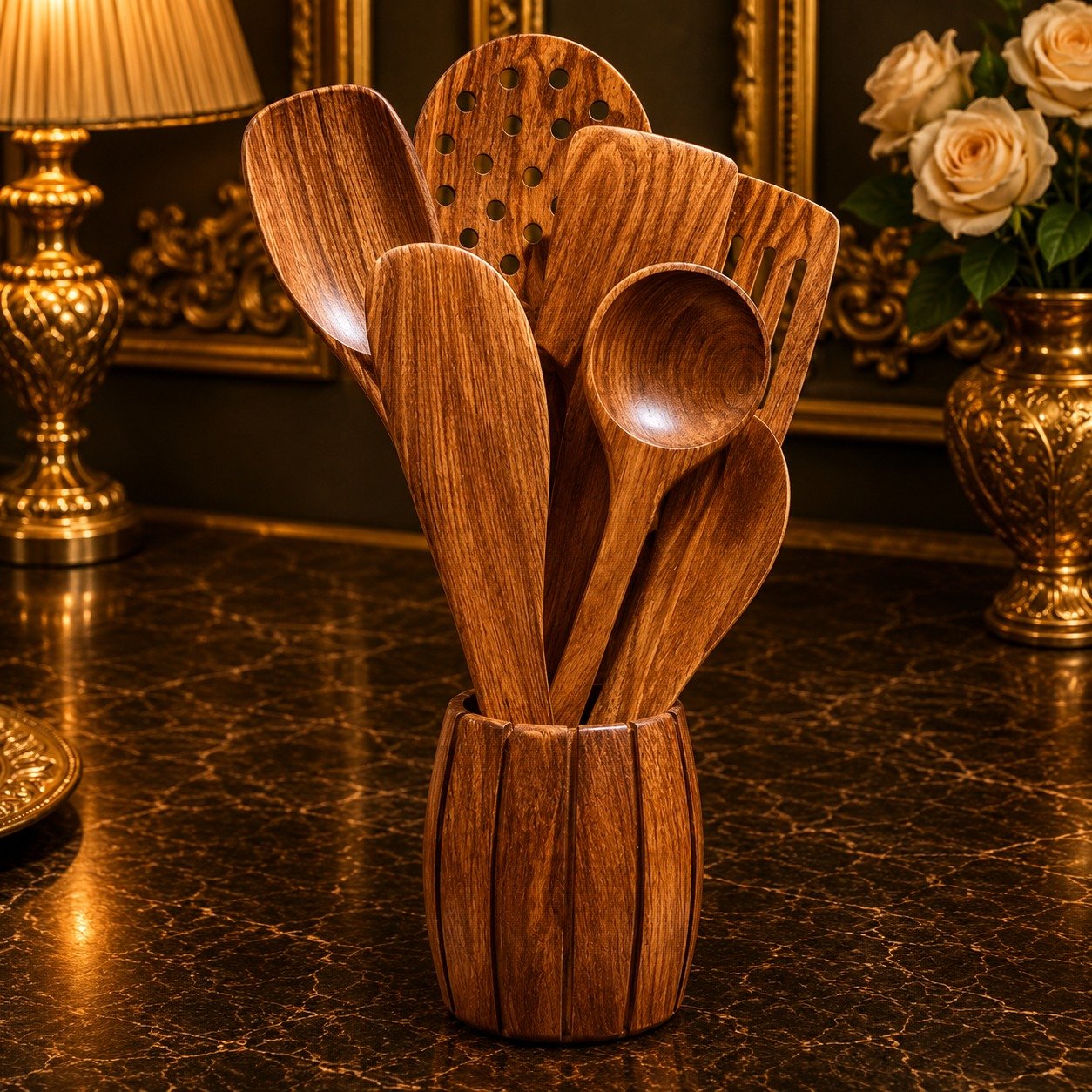Wooden Kitchen  Cutlery Set