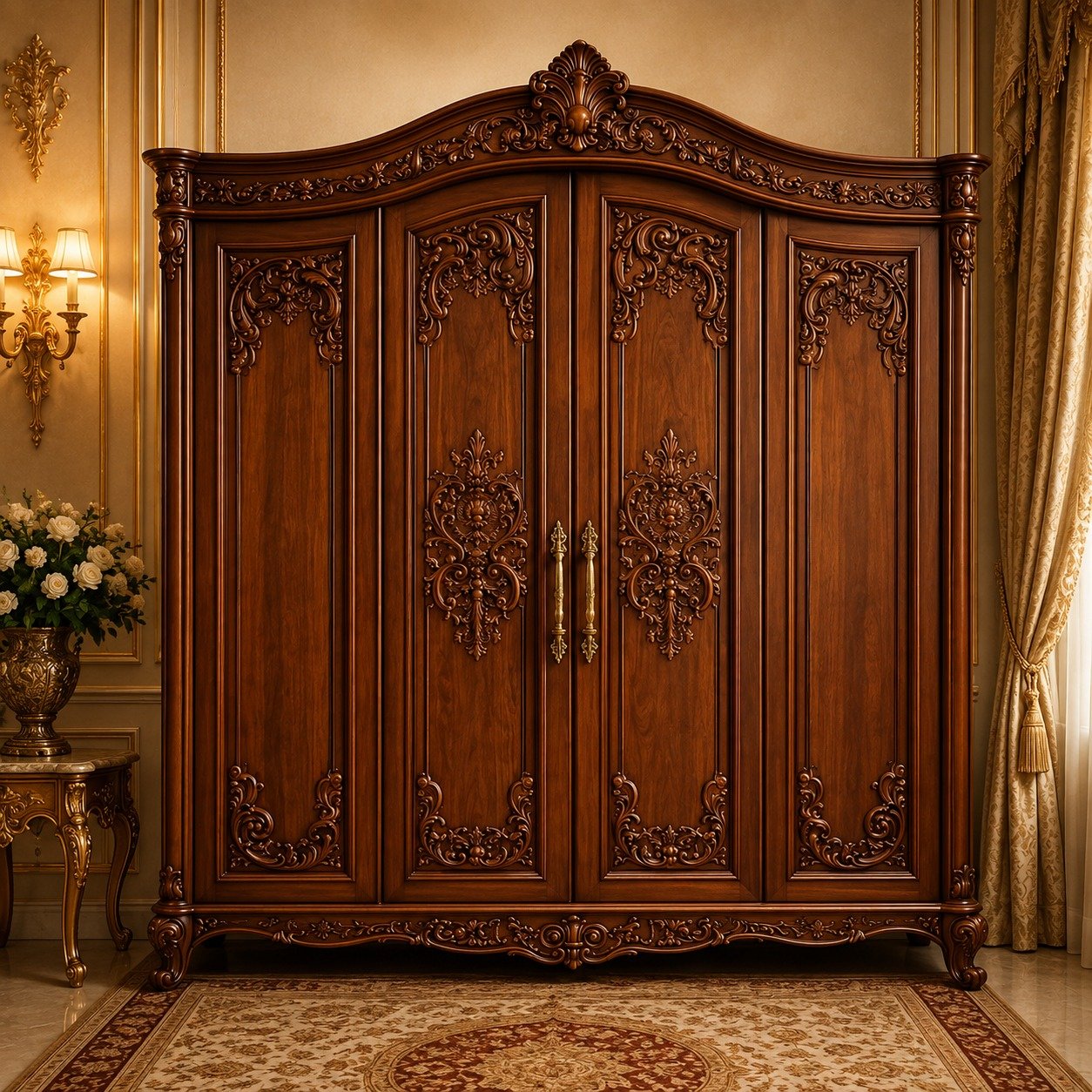 Royal Carved Wooden Almirah