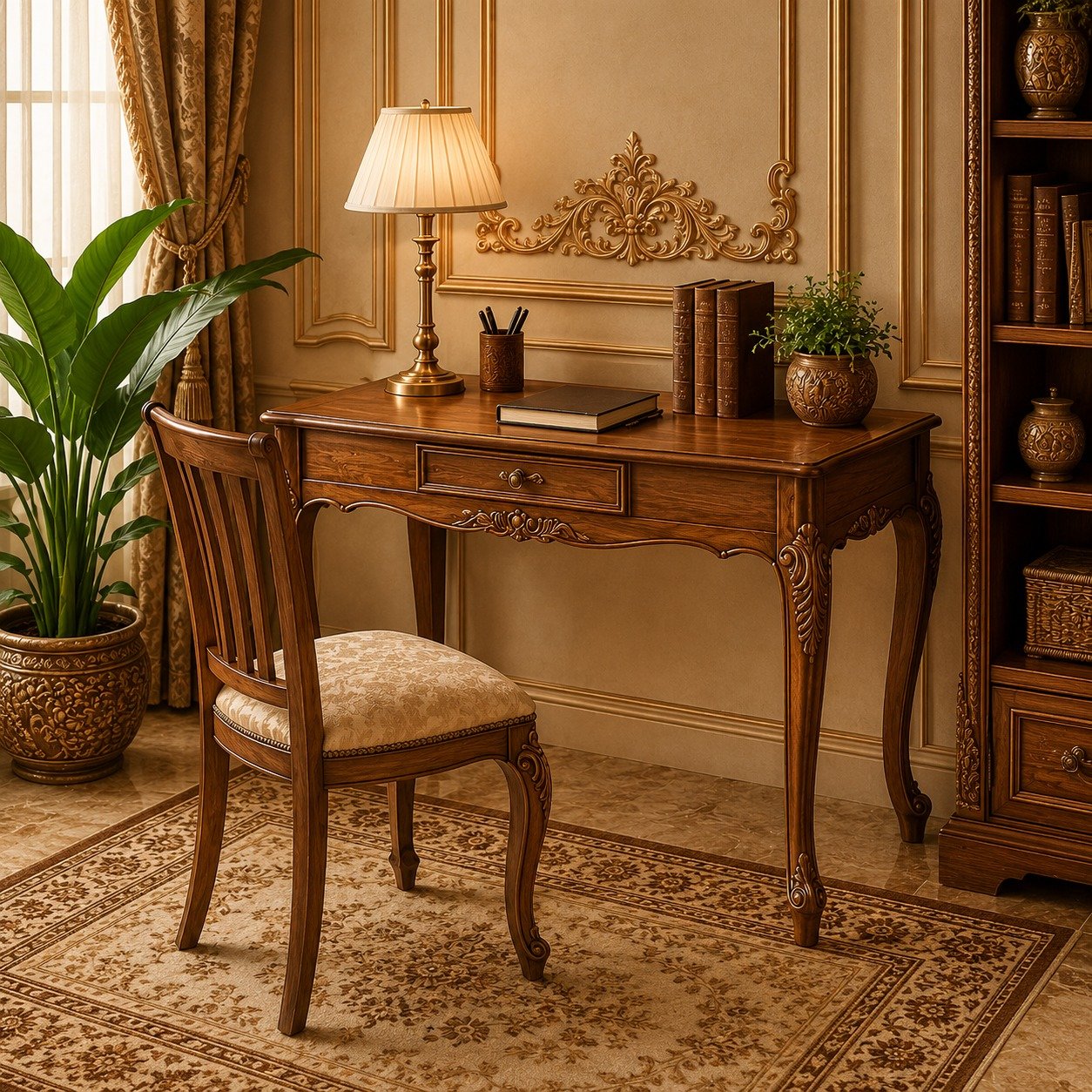 Regal Heritage Carved Study Table