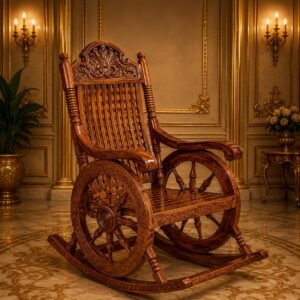 Royal Heritage Carved Wooden Rocking Chair