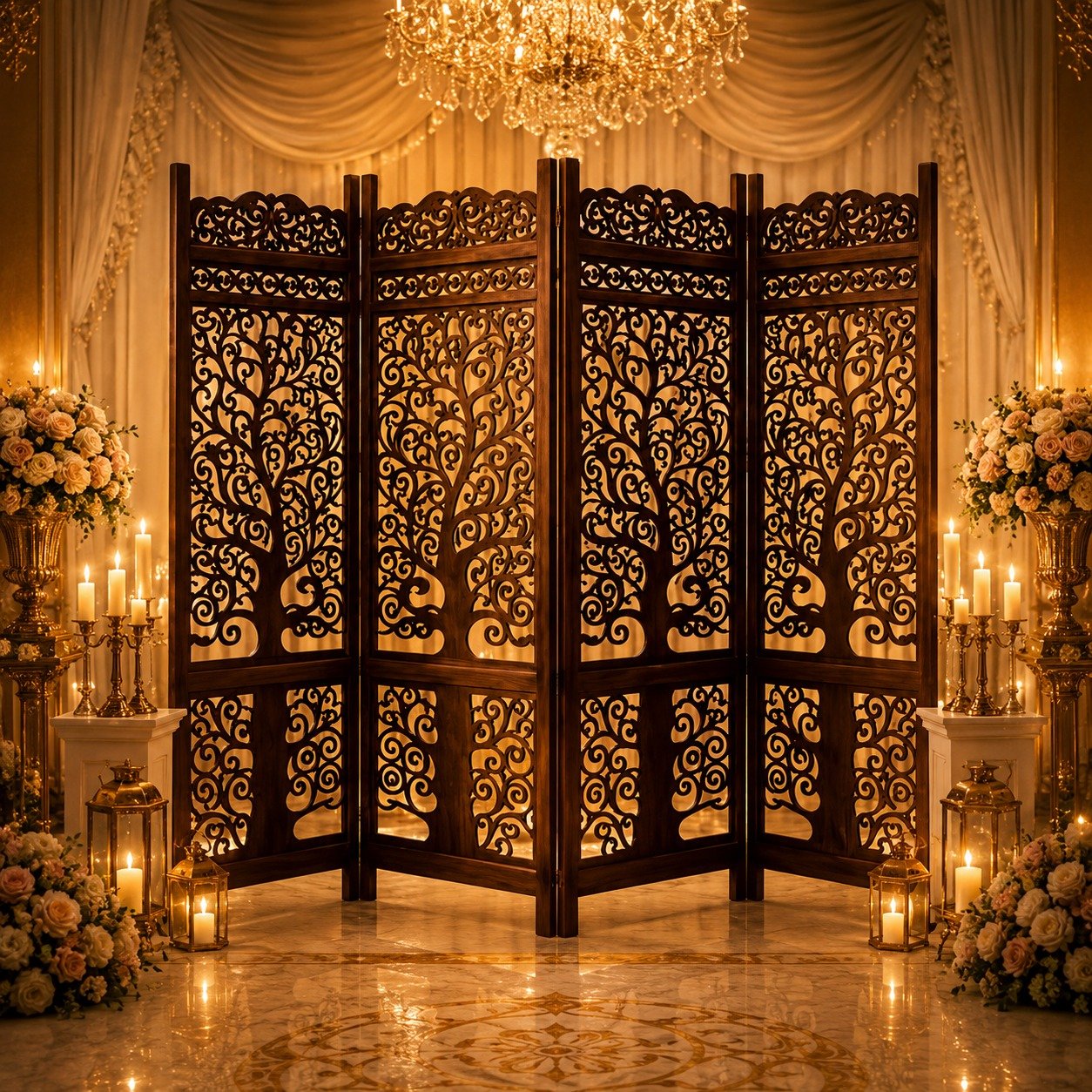 Royal Tree of Life Wooden Partition