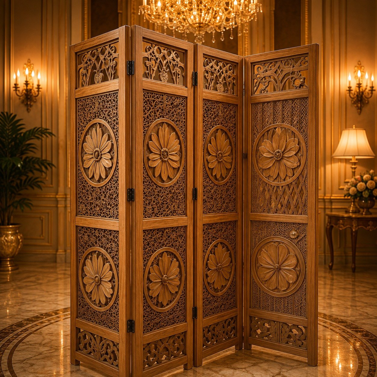 Carved Wooden Partition