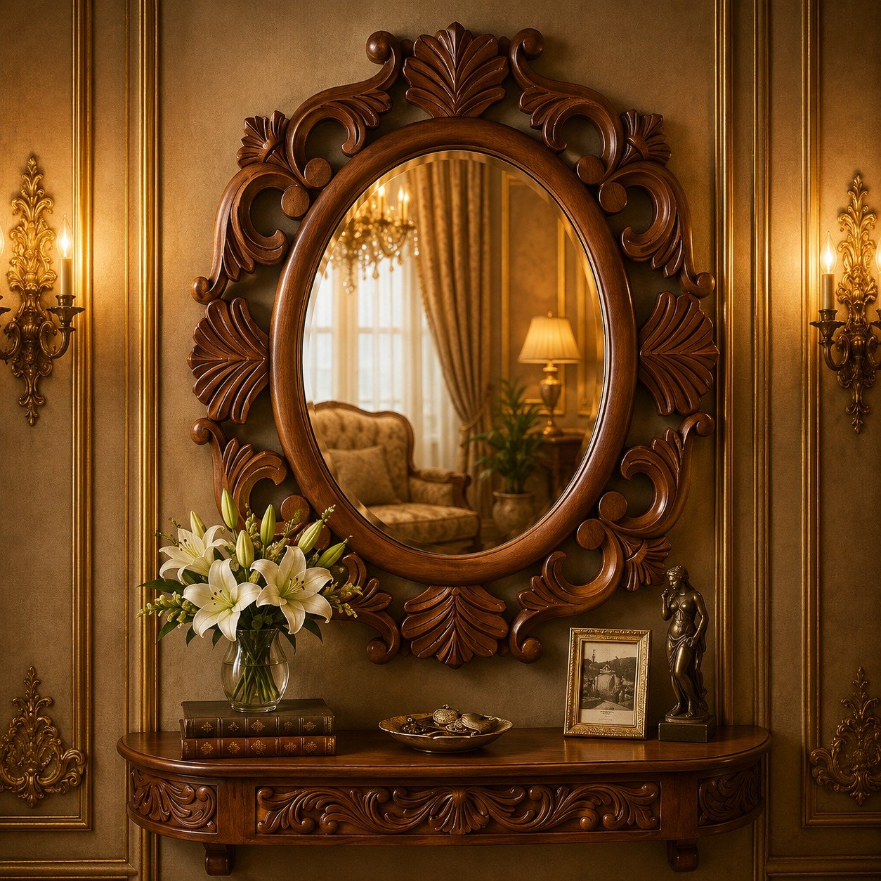 Royal Bloom Wall Mirror